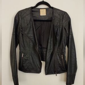 UO Pins and Needles black faux moto leather jacket, XS, Pre-loved good condition